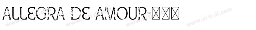 Allegra de Amour字体转换